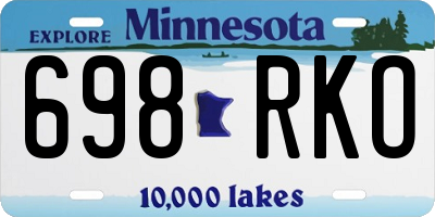 MN license plate 698RKO