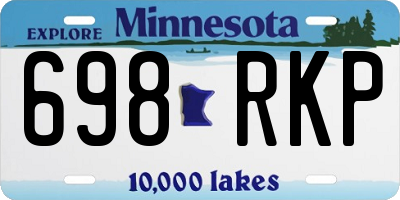 MN license plate 698RKP