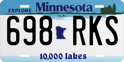 MN license plate 698RKS