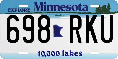MN license plate 698RKU