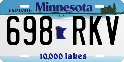 MN license plate 698RKV