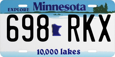 MN license plate 698RKX