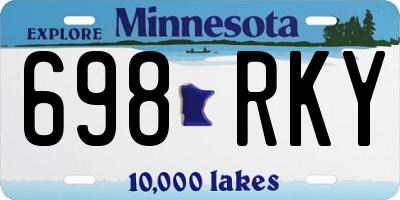 MN license plate 698RKY