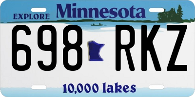 MN license plate 698RKZ