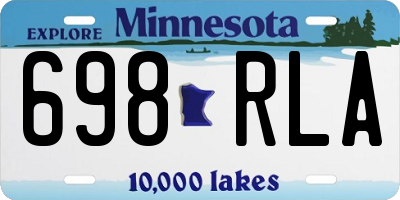 MN license plate 698RLA