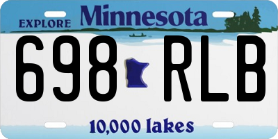MN license plate 698RLB