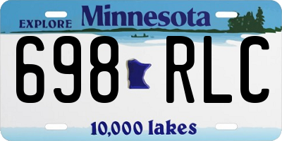 MN license plate 698RLC