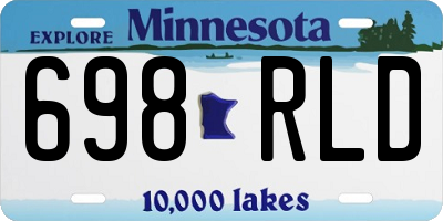 MN license plate 698RLD