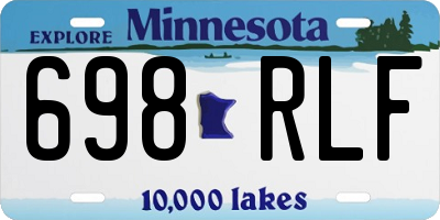 MN license plate 698RLF