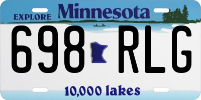 MN license plate 698RLG