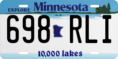 MN license plate 698RLI
