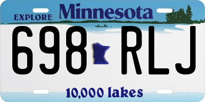 MN license plate 698RLJ