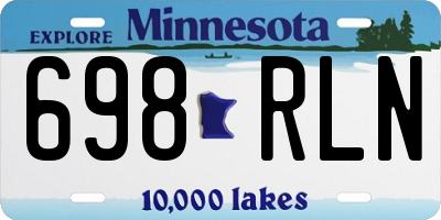 MN license plate 698RLN