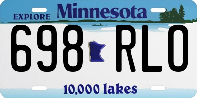 MN license plate 698RLO