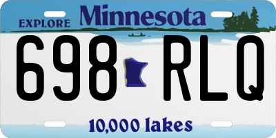 MN license plate 698RLQ