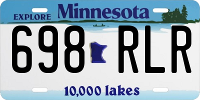 MN license plate 698RLR