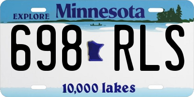 MN license plate 698RLS