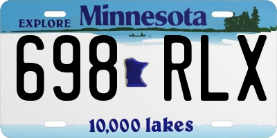 MN license plate 698RLX