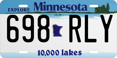 MN license plate 698RLY