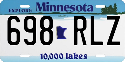 MN license plate 698RLZ
