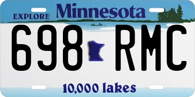 MN license plate 698RMC