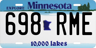 MN license plate 698RME