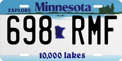 MN license plate 698RMF