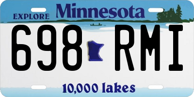 MN license plate 698RMI