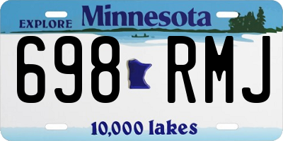 MN license plate 698RMJ