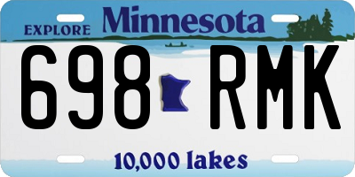 MN license plate 698RMK
