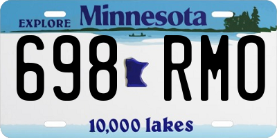 MN license plate 698RMO