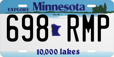 MN license plate 698RMP