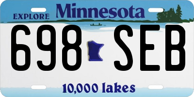 MN license plate 698SEB