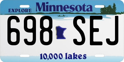 MN license plate 698SEJ