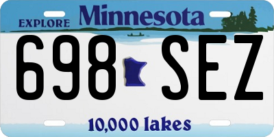 MN license plate 698SEZ