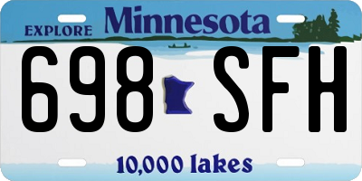 MN license plate 698SFH