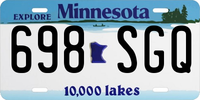 MN license plate 698SGQ