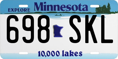 MN license plate 698SKL