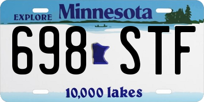 MN license plate 698STF
