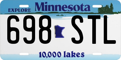 MN license plate 698STL