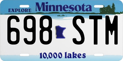 MN license plate 698STM