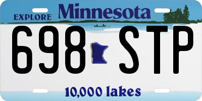 MN license plate 698STP