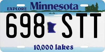 MN license plate 698STT