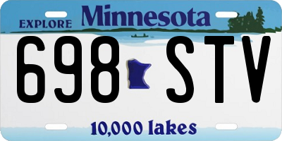 MN license plate 698STV