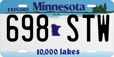 MN license plate 698STW