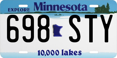 MN license plate 698STY