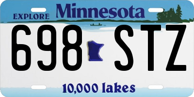 MN license plate 698STZ