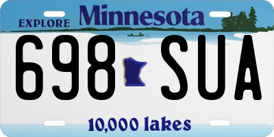 MN license plate 698SUA