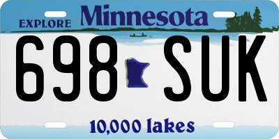 MN license plate 698SUK
