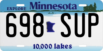 MN license plate 698SUP